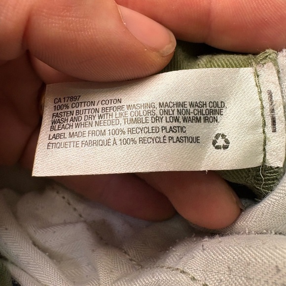 3/$30 Gap Kids Cargo Pants Girl 16 Slim Cotton Khaki Green Adjustable Waist Rae - Picture 5 of 9